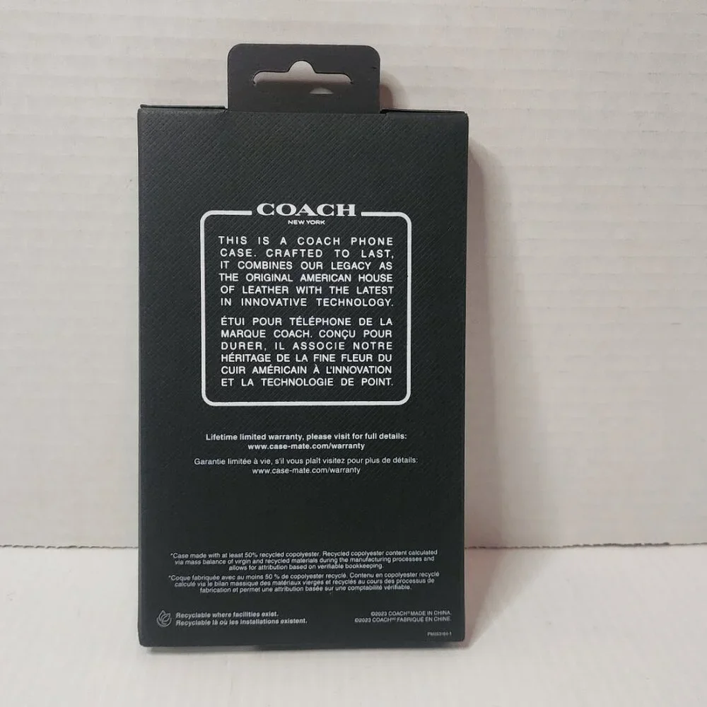 Two Coach iPhone 15 PRO Cases: Signature Folio + Slim Case Bundle Tan New ! - Picture 4 of 16